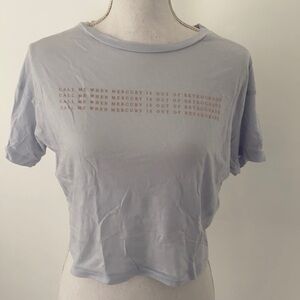 PINK Mercury Retrograde Graphic Cropped Tee Shirt